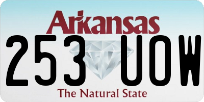 AR license plate 253UOW