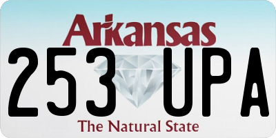 AR license plate 253UPA