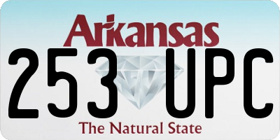 AR license plate 253UPC