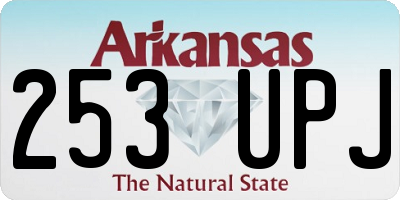 AR license plate 253UPJ