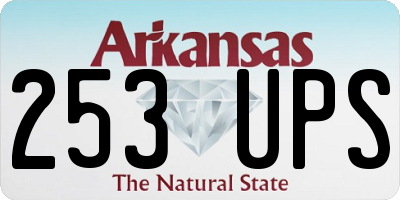 AR license plate 253UPS
