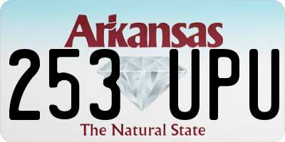 AR license plate 253UPU