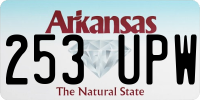 AR license plate 253UPW