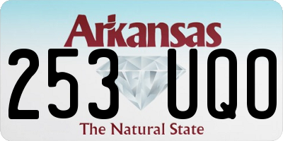 AR license plate 253UQO