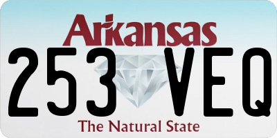 AR license plate 253VEQ