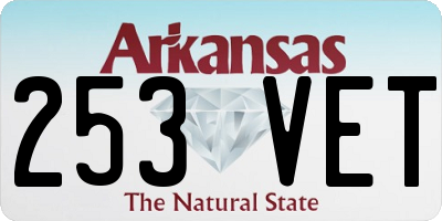 AR license plate 253VET