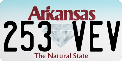 AR license plate 253VEV