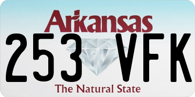 AR license plate 253VFK