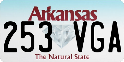 AR license plate 253VGA