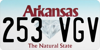 AR license plate 253VGV