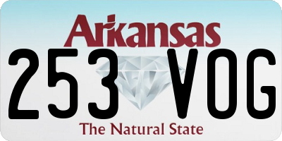 AR license plate 253VOG