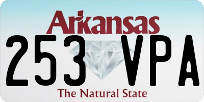 AR license plate 253VPA
