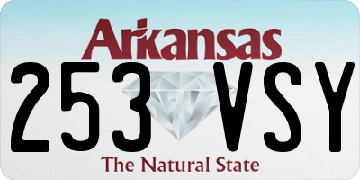 AR license plate 253VSY