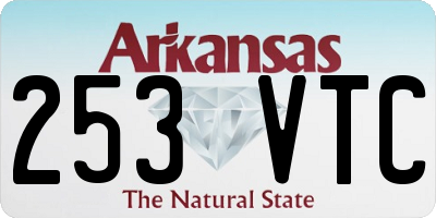 AR license plate 253VTC