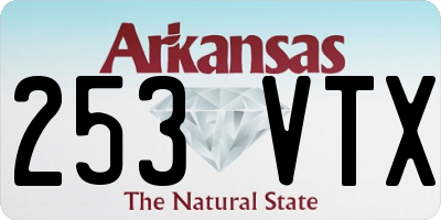 AR license plate 253VTX