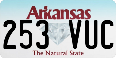 AR license plate 253VUC