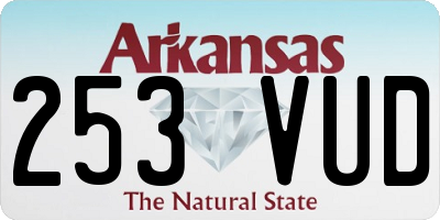 AR license plate 253VUD