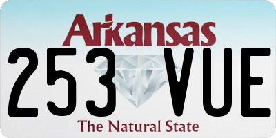 AR license plate 253VUE