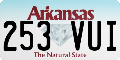 AR license plate 253VUI