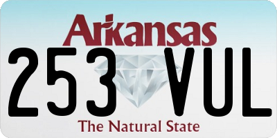 AR license plate 253VUL