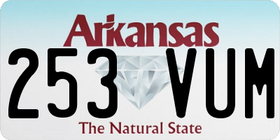 AR license plate 253VUM