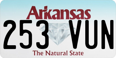 AR license plate 253VUN