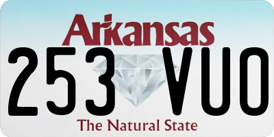 AR license plate 253VUO