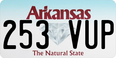 AR license plate 253VUP