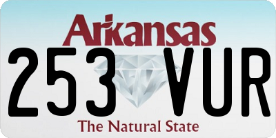 AR license plate 253VUR