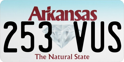 AR license plate 253VUS