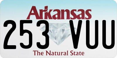 AR license plate 253VUU
