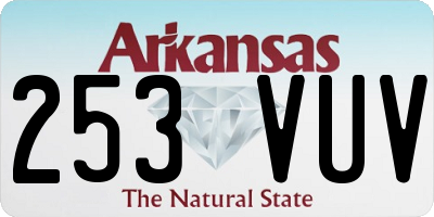 AR license plate 253VUV