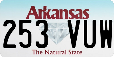 AR license plate 253VUW