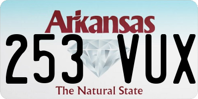 AR license plate 253VUX