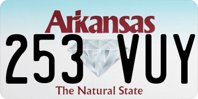AR license plate 253VUY