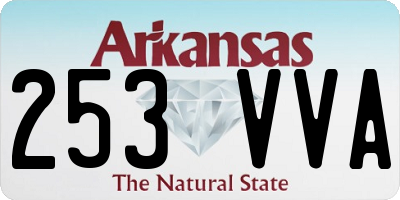 AR license plate 253VVA