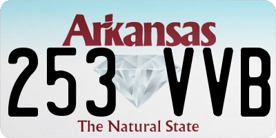 AR license plate 253VVB