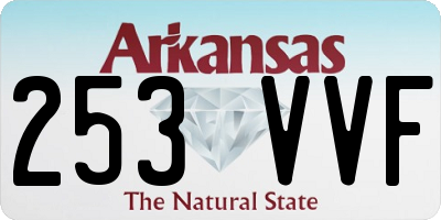 AR license plate 253VVF