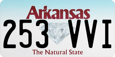 AR license plate 253VVI