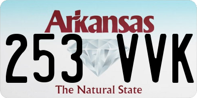 AR license plate 253VVK