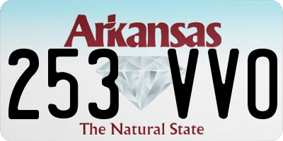 AR license plate 253VVO