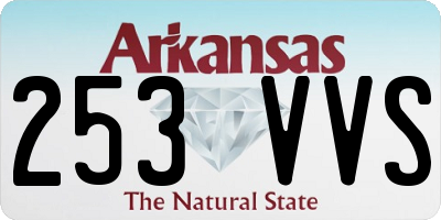 AR license plate 253VVS