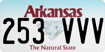 AR license plate 253VVV