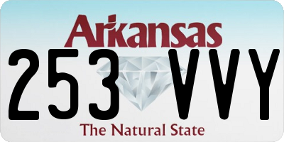 AR license plate 253VVY