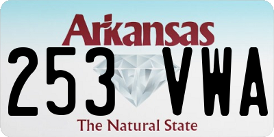 AR license plate 253VWA