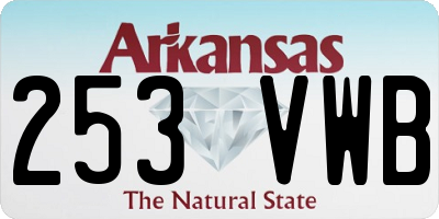 AR license plate 253VWB