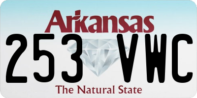 AR license plate 253VWC