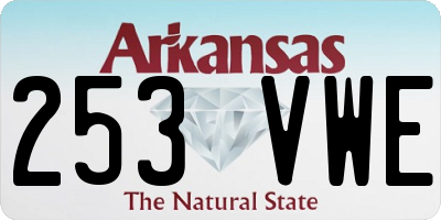 AR license plate 253VWE