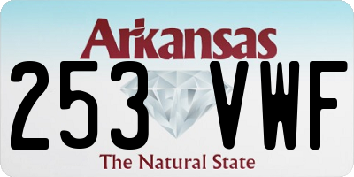 AR license plate 253VWF