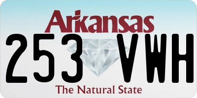 AR license plate 253VWH